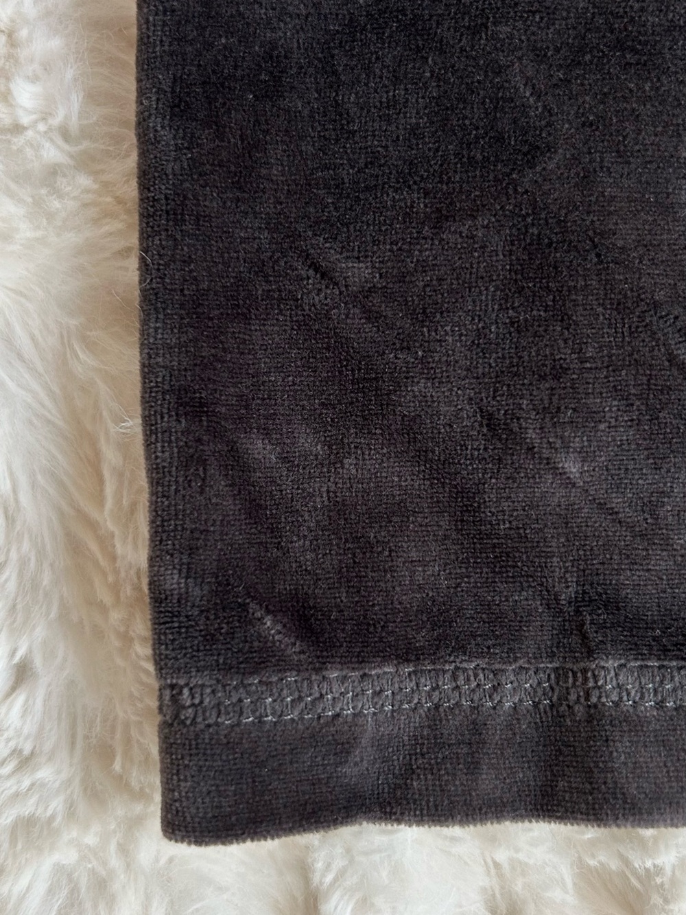 Y2K Vintage Juicy Couture Velour Tracksuit Set Made in USA Charcoal Striped M - Picture 9 of 13